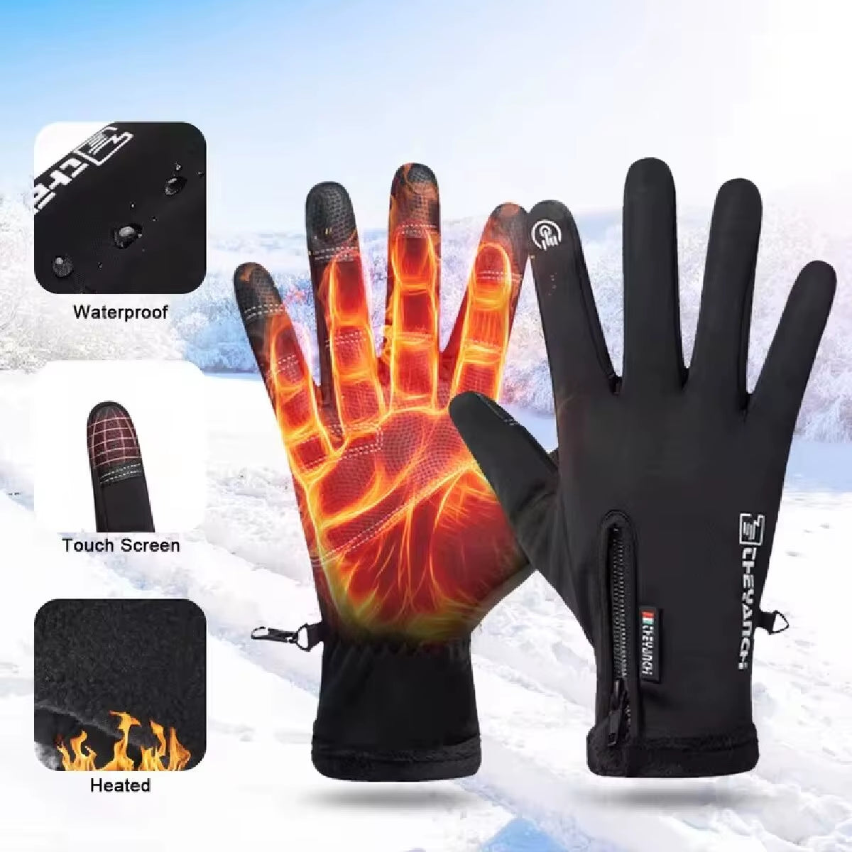 Outdoor Water Proof Winter Gloves With Touch Screen Capabilities